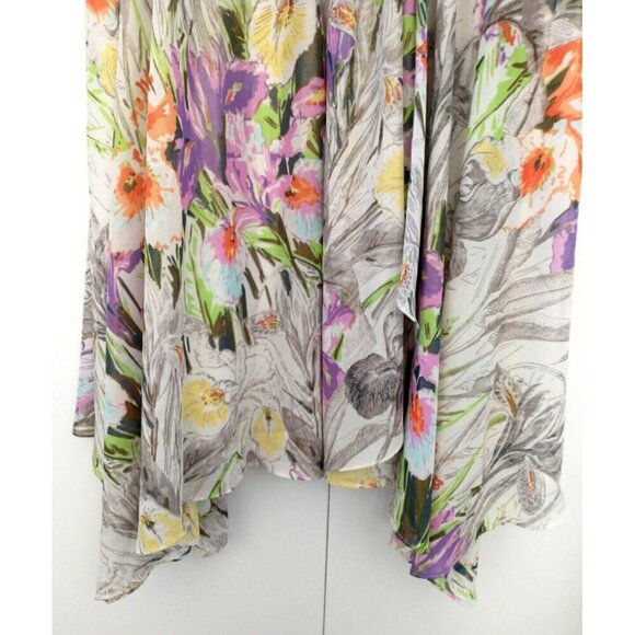 Lane Bryant Midi Dress Sleeveless Multicolor Side Zip Lined Surplice Top NWT- 28 - Picture 3 of 9